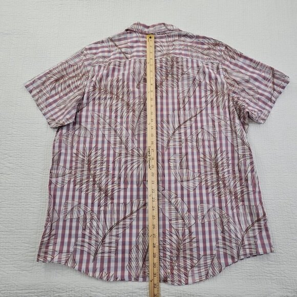 Tasso Elba Short Sleeve Shirt Men's XXL Blue Red Hawaiian Tropical Print EUC LN - Picture 15 of 16